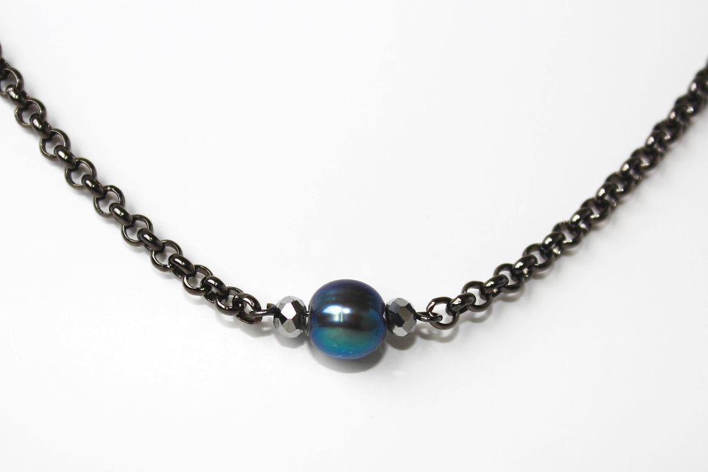 Sam Choker Necklace in Gunmetal